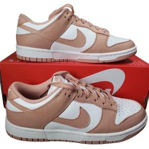 New women’s Nike low dunk size 9 White/ Rose whisper